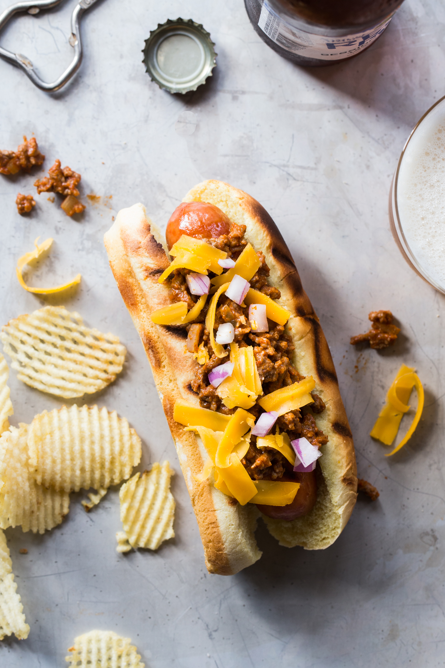 Homemade Chili Cheese Dogs - Homemade Hot Dog Toppings