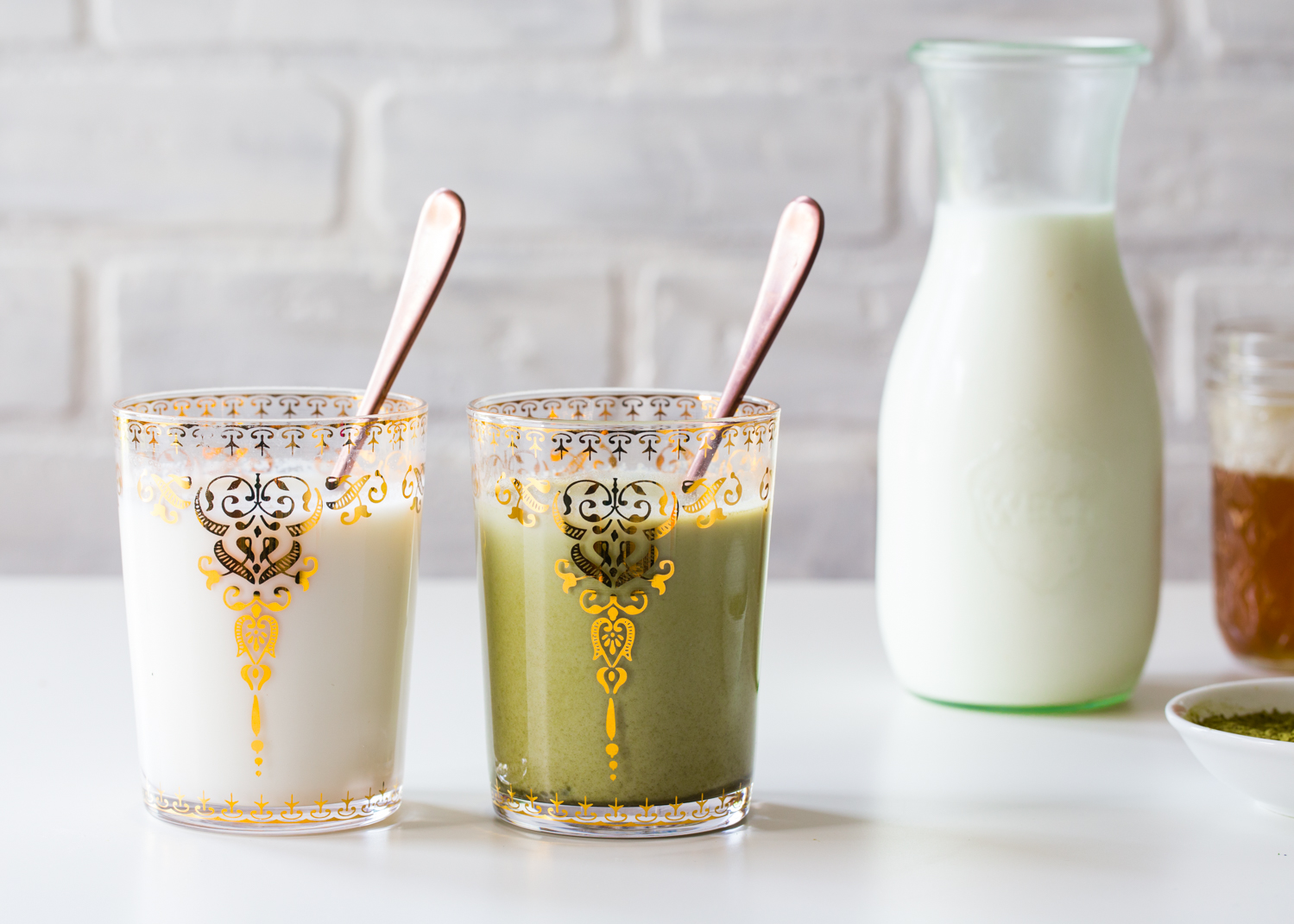 Flavored Milk - Lavender Honey Milk with a Matcha Twist