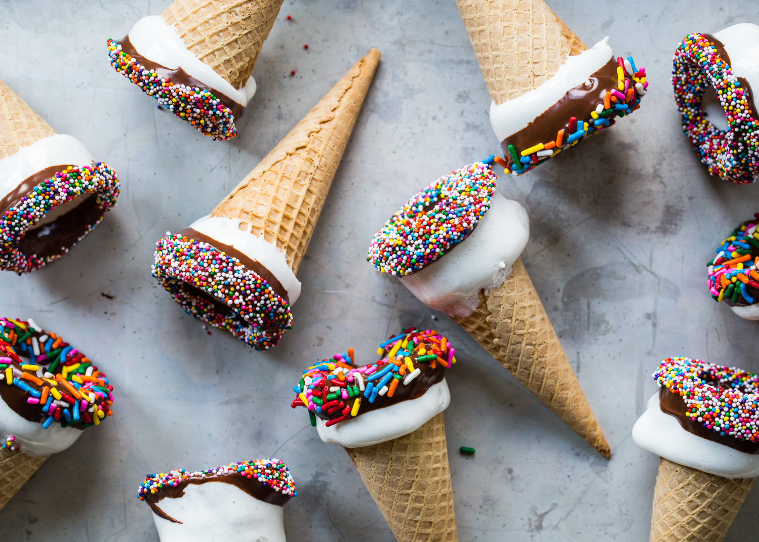 Chocolate Dipped Waffle Cone Bowls