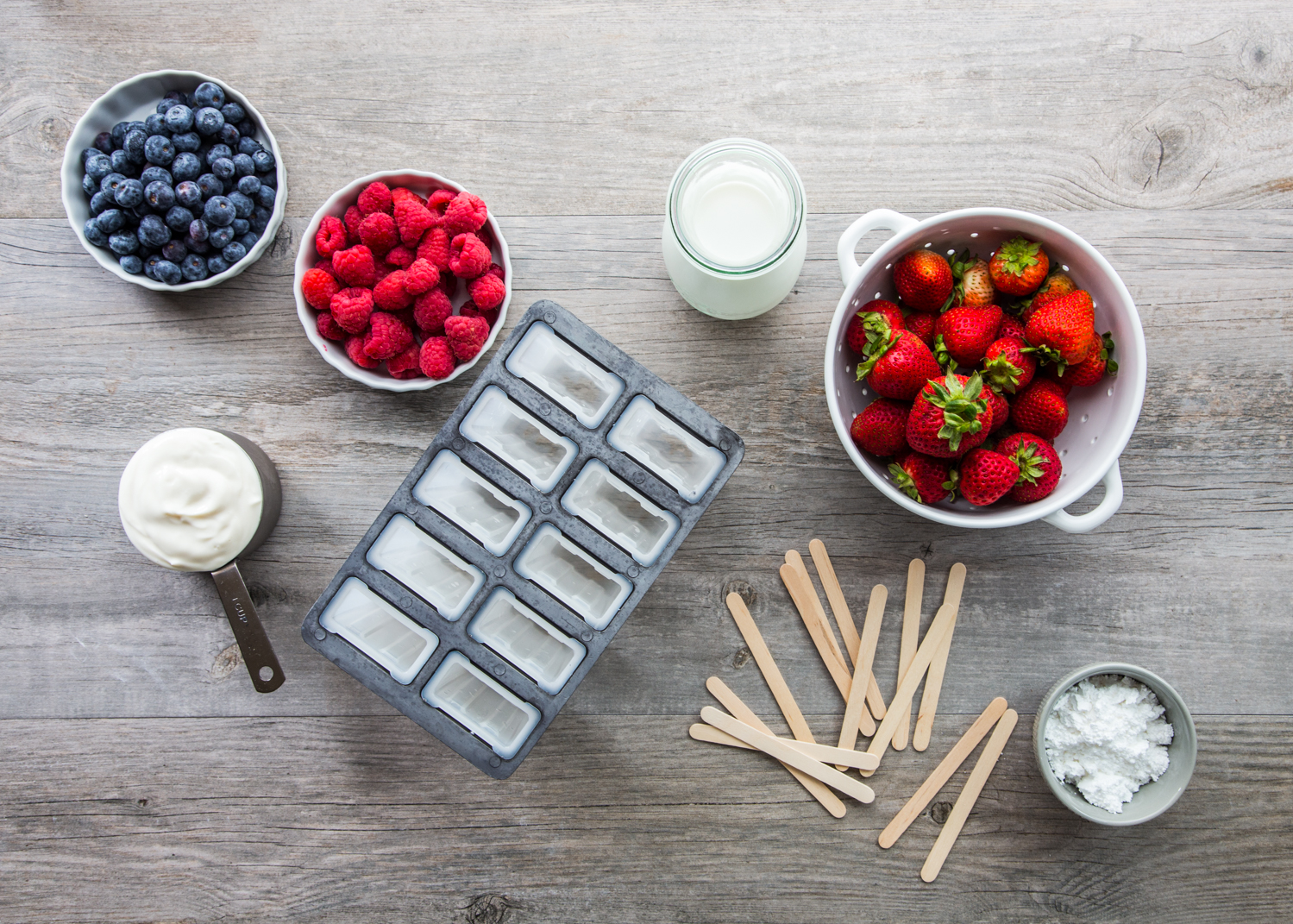 Creamy Vanilla Berry Popsicles