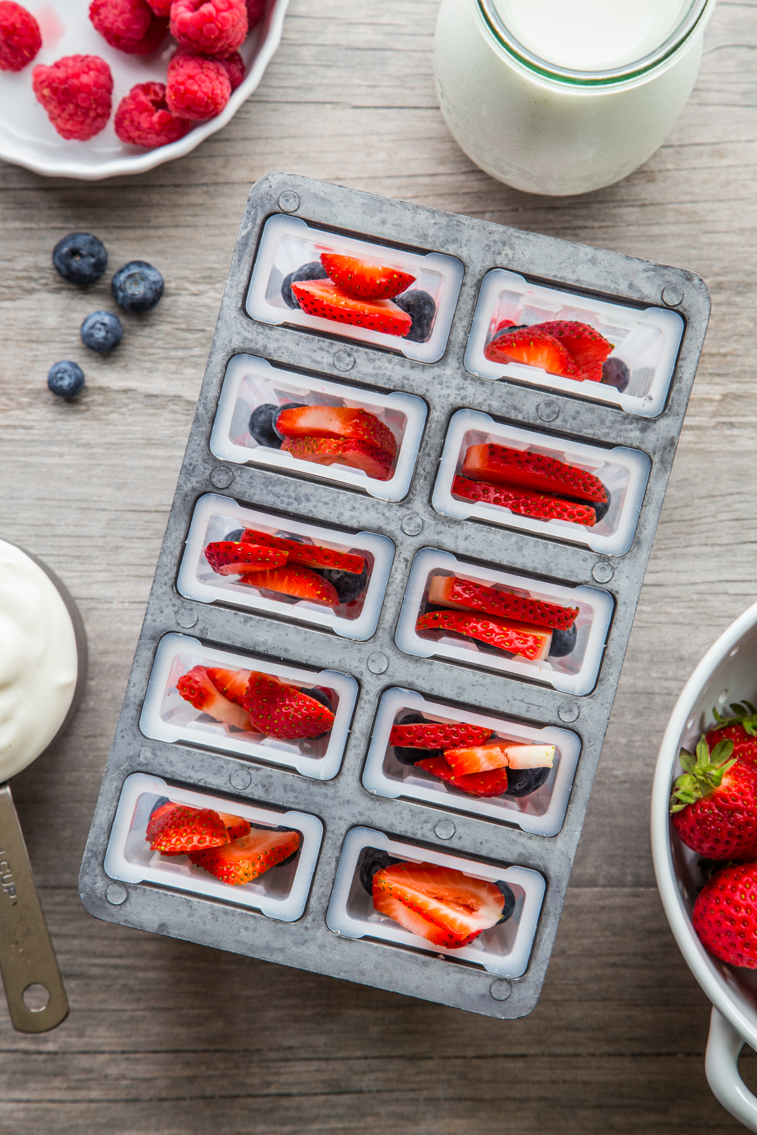 Creamy Vanilla Berry Popsicles