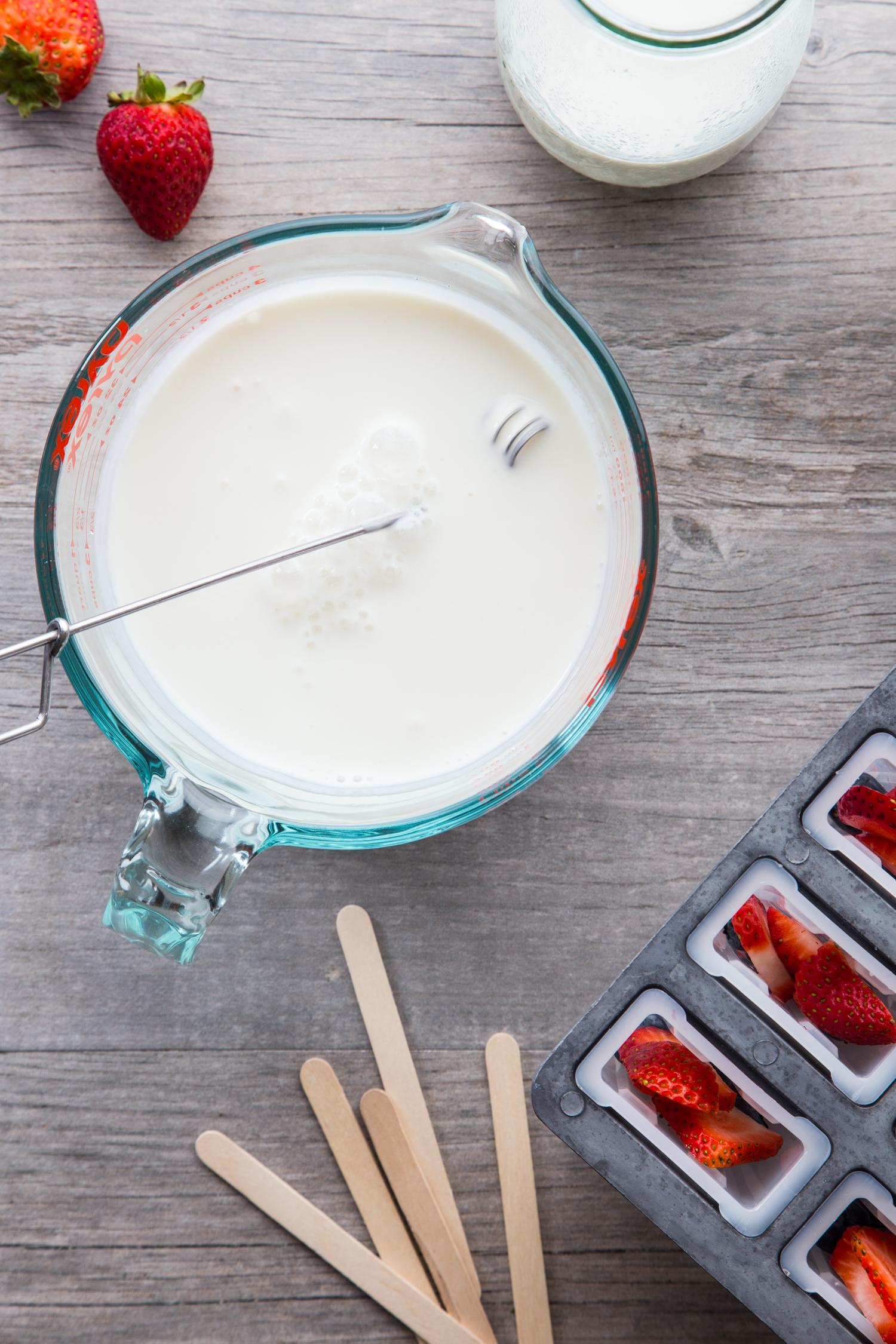 Creamy Vanilla Berry Popsicles made with wholesome milk