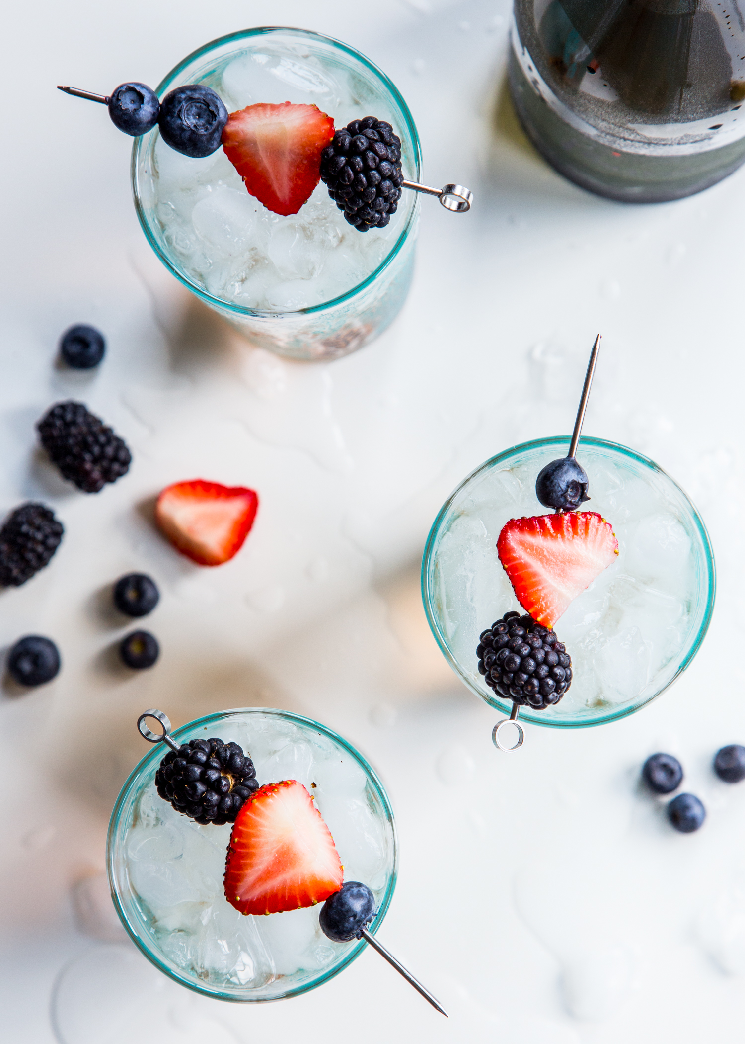 Berry Shrub Spritzer with Prosecco and Triple Berry Shrub Syrup