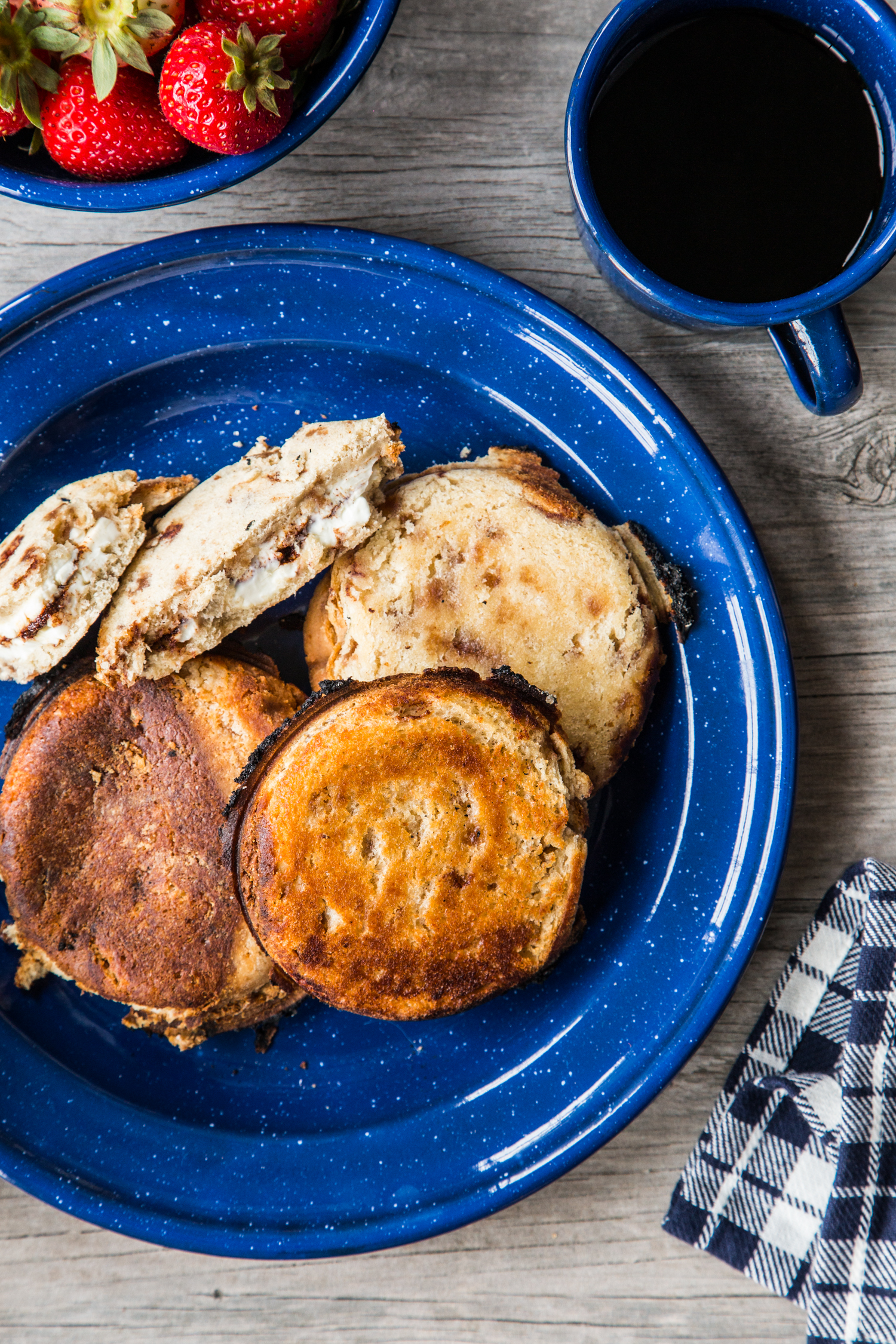 Campfire Cinnamon Cream Cheese Pudgy Pies