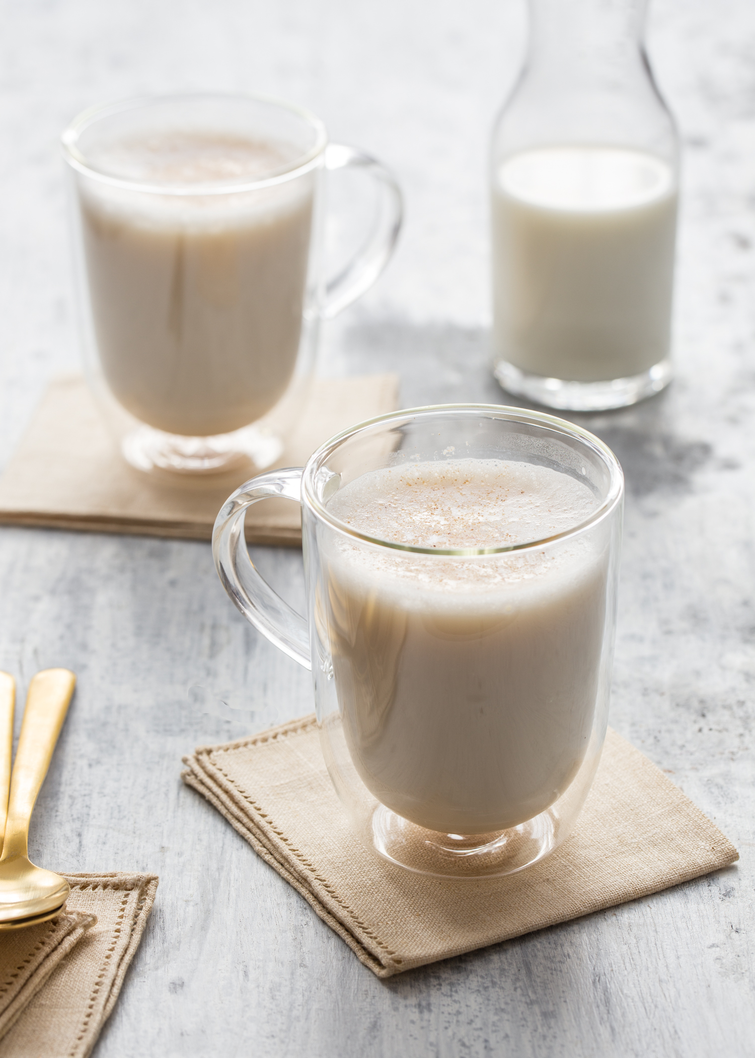 Milk Punch Two Ways - warm on a cool fall night made with wholesome milk