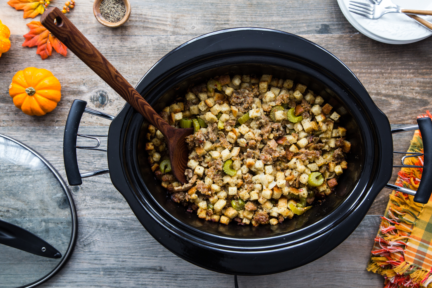 Slow Cooker Sausage Filling | Jelly Toast