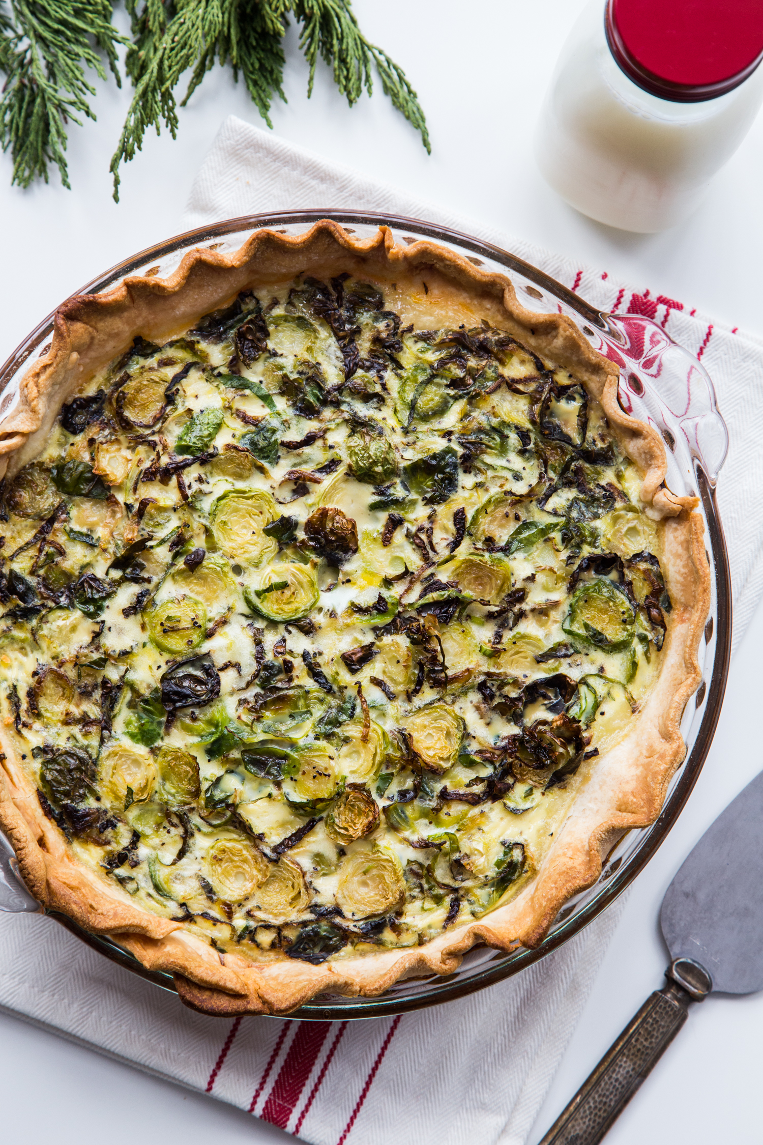 Roasted Brussels Sprout Quiche