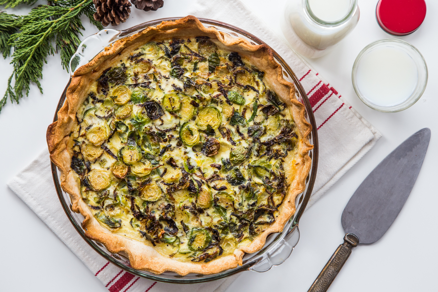 Roasted Brussels Sprout Quiche
