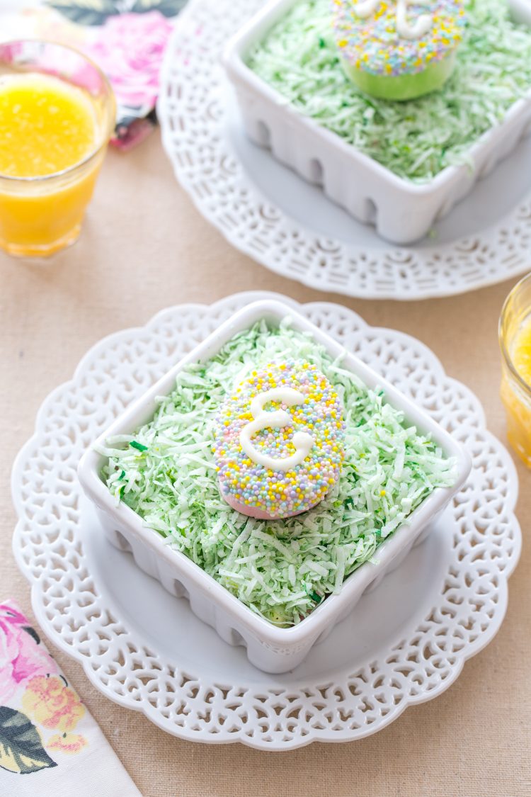 Monogram Marshmallow Easter Eggs Jelly Toast