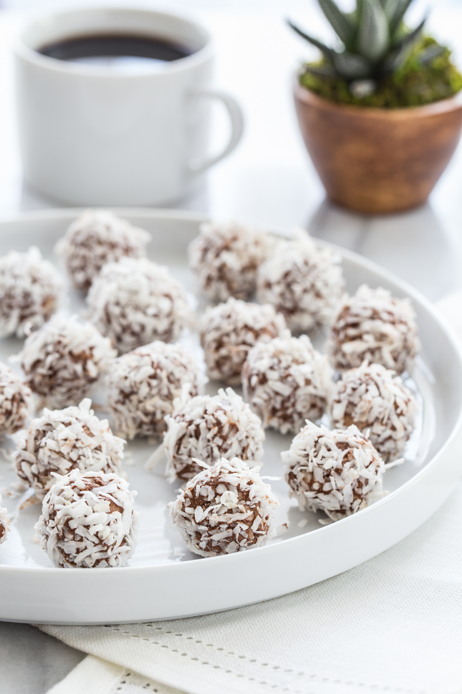 Low Carb Chocolate Coconut Truffles