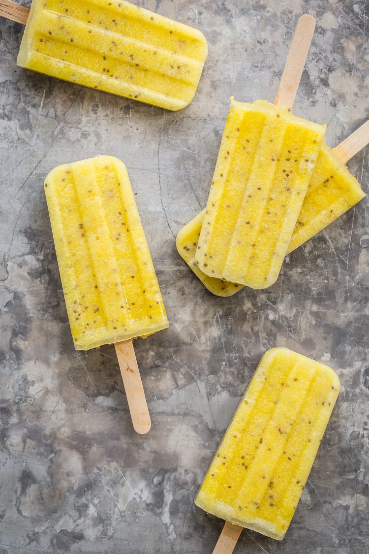 Pineapple Chia Popsicles from Jelly Toast - quick 3 ingredient popsicles! 