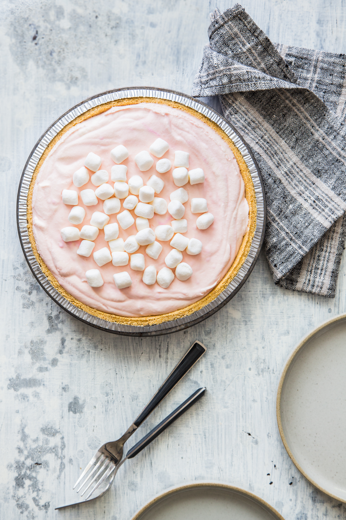 Marshmallow Ice Cream Pie from Jelly Toast with Campfire Marshmallows Cherry Roasters