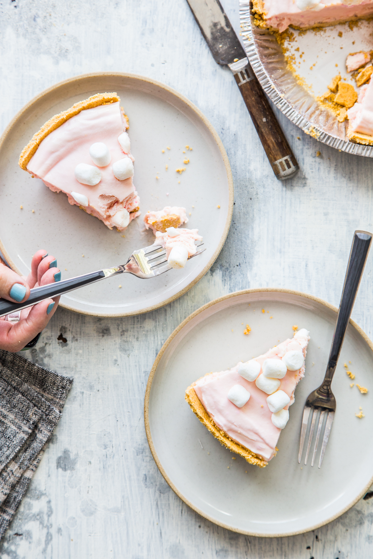 Cherry Marshmallow Ice Cream Pie