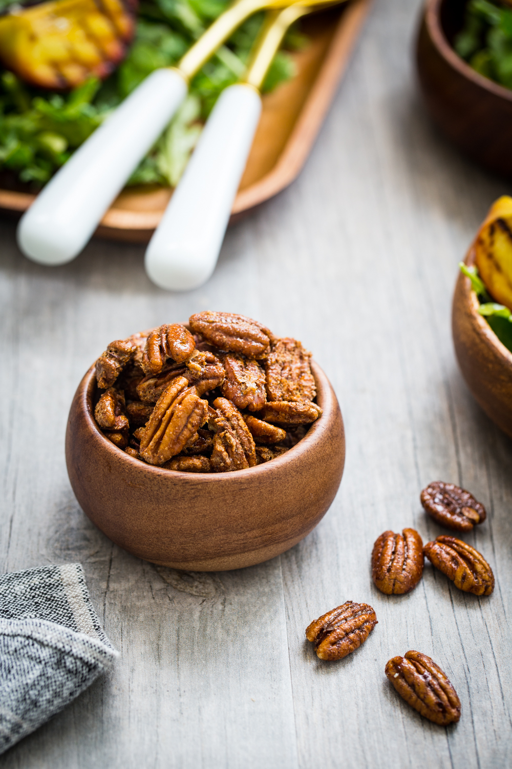 Spiced Pecans for Spiced Pecan Grilled Peach Salad