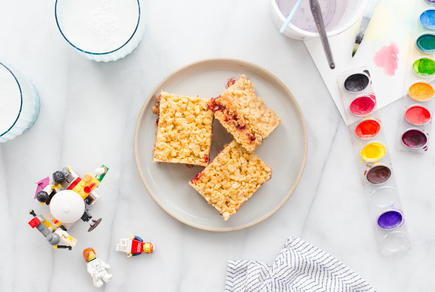 Almond Butter and Jelly Marshmallow Treats