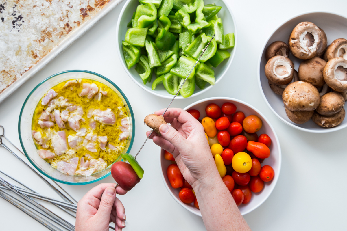 Lemon Garlic Chicken Kabobs