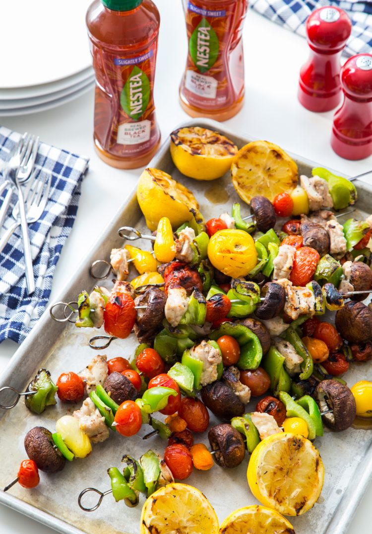 Lemon Garlic Chicken Kabobs + Tips for Making Kabobs Jelly Toast