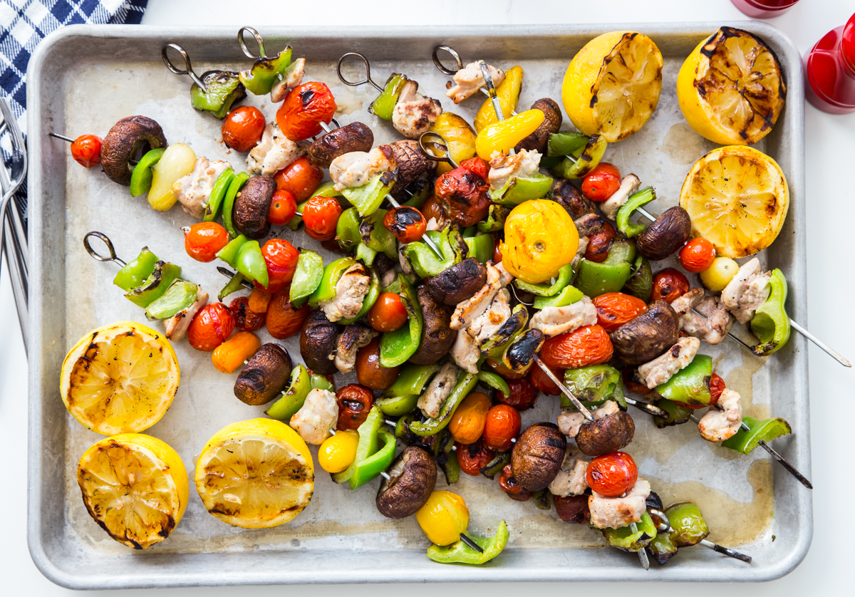 Lemon Garlic Chicken Kabobs