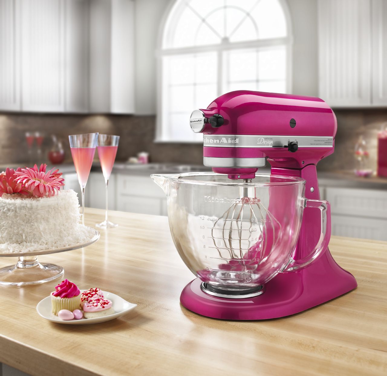 KitchenAid - KSM150PSPK Artisan Series Tilt-Head Stand Mixer - Pink