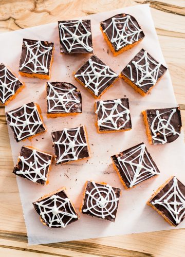 Spider Web Cereal Treats from Jelly Toast made with Campfire HallowMallows