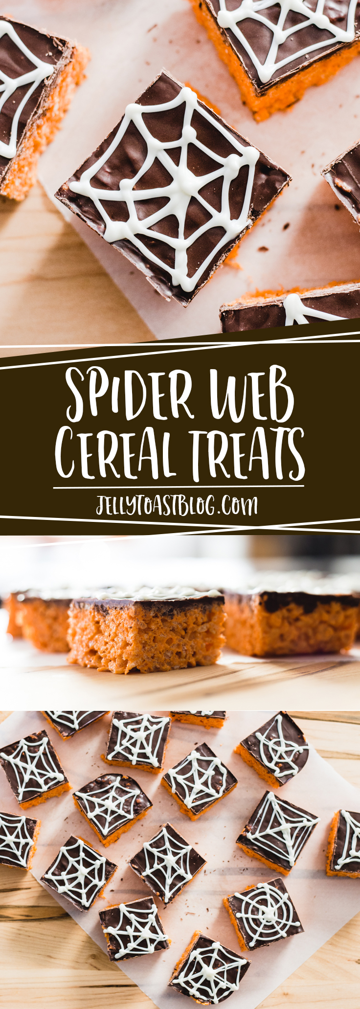 Spider Web Cereal Treats from Jelly Toast Blog jellytoastblog.com with Campfire Marshmallows HallowMallows