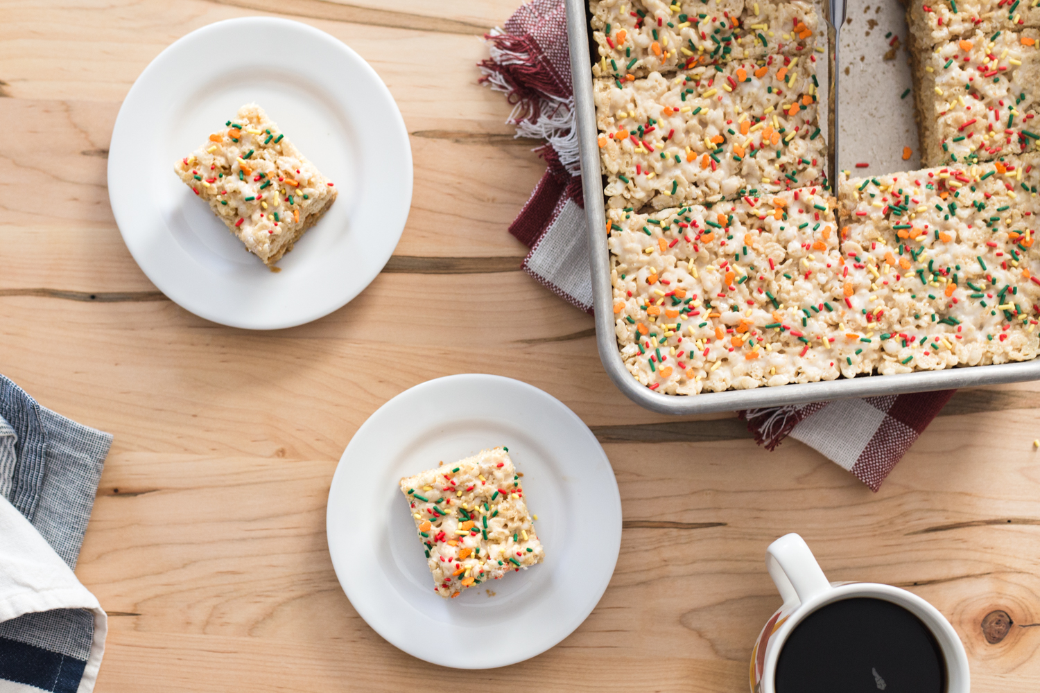 Maple Blondie Crispy Treats with Campfire Marshmallows