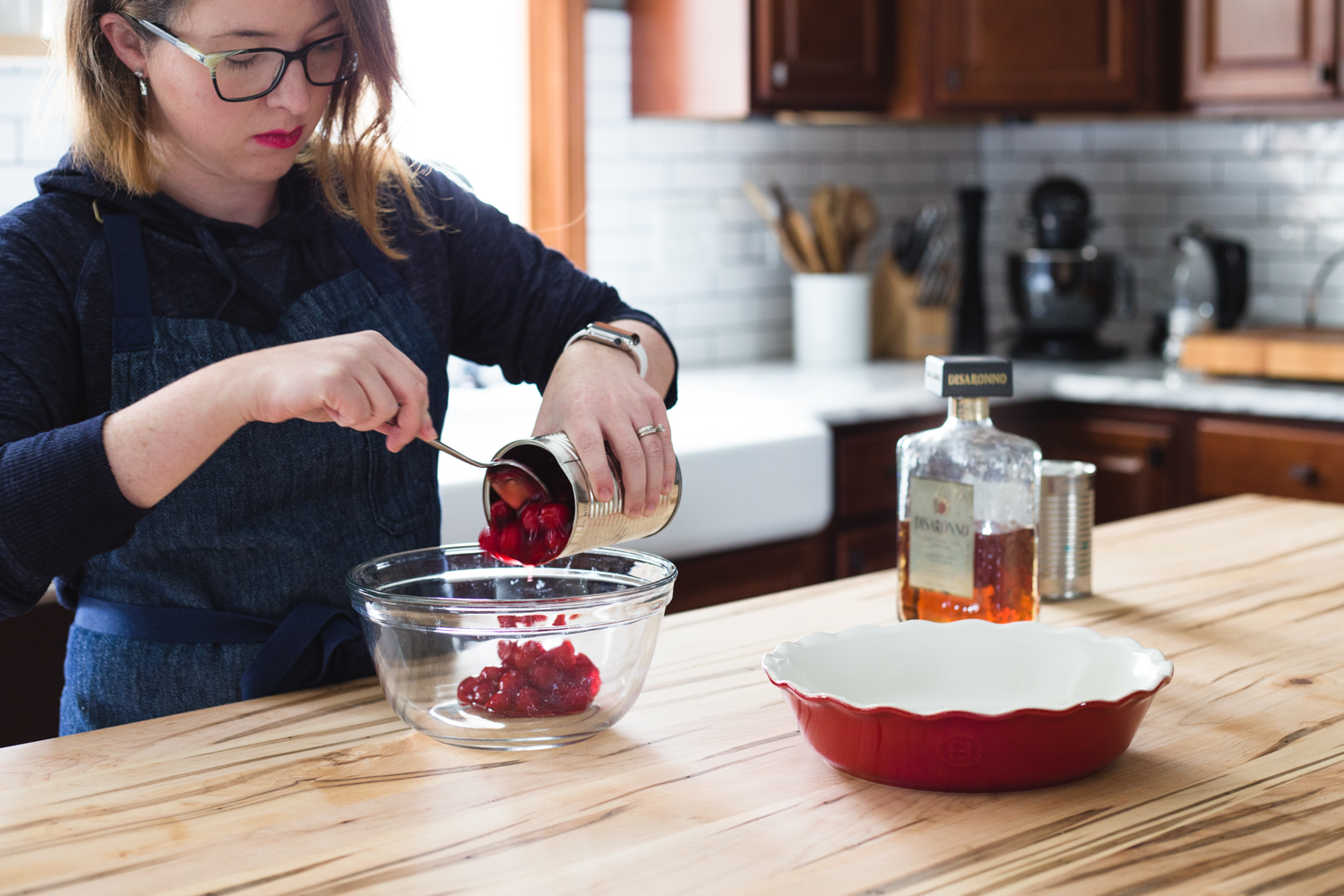 Tart Cherry Amaretto Pie with canned tart cherries