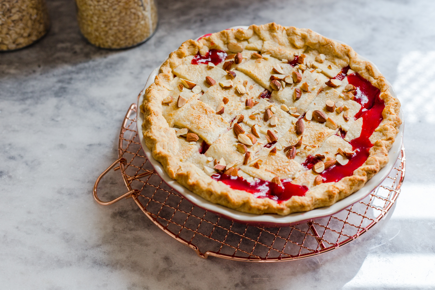 Tart Cherry Amaretto Pie from jellytoastblog.com