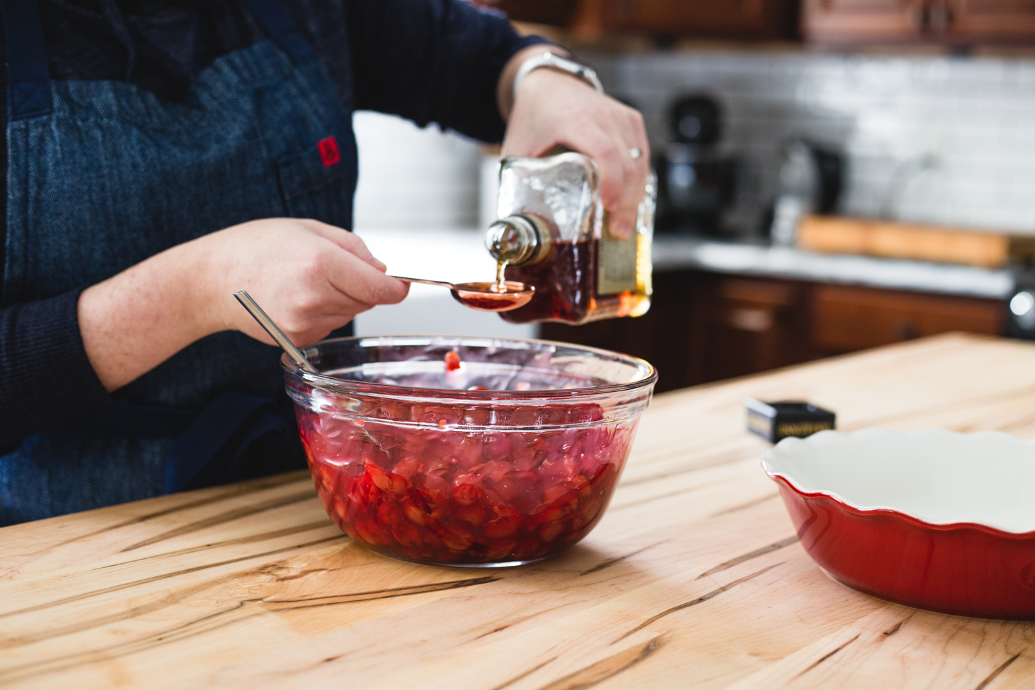 Tart Cherry Amaretto Pie with amaretto liqueur