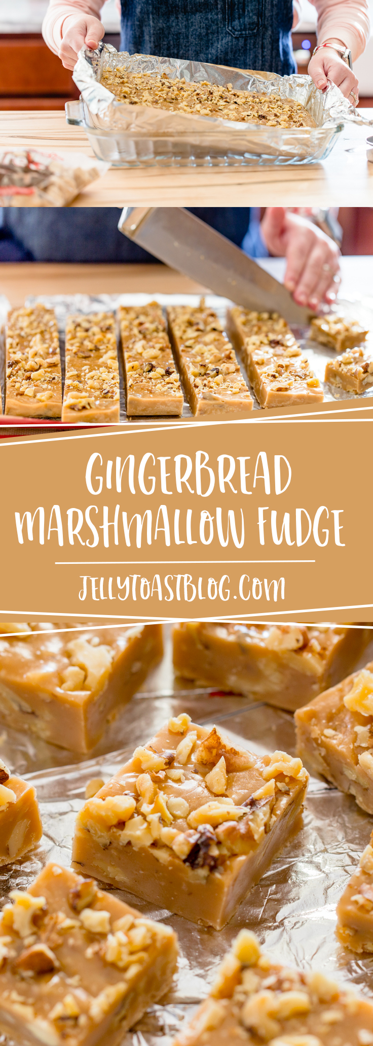 Gingerbread Marshmallow Fudge with Campfire® Marshmallows and Jelly Toast jellytoastblog.com