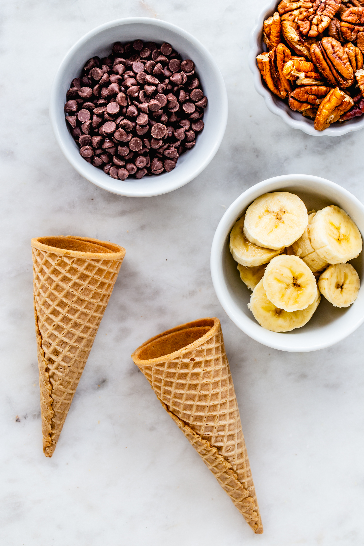 ingredients for smores cones