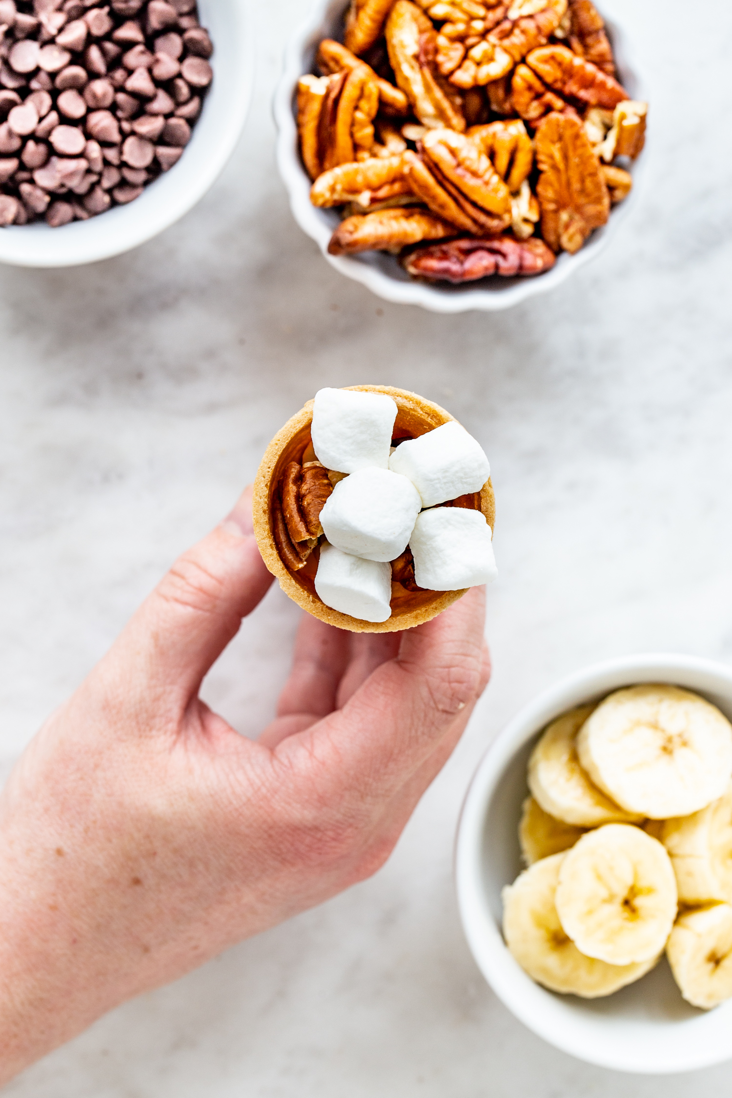 smores ice cream cones